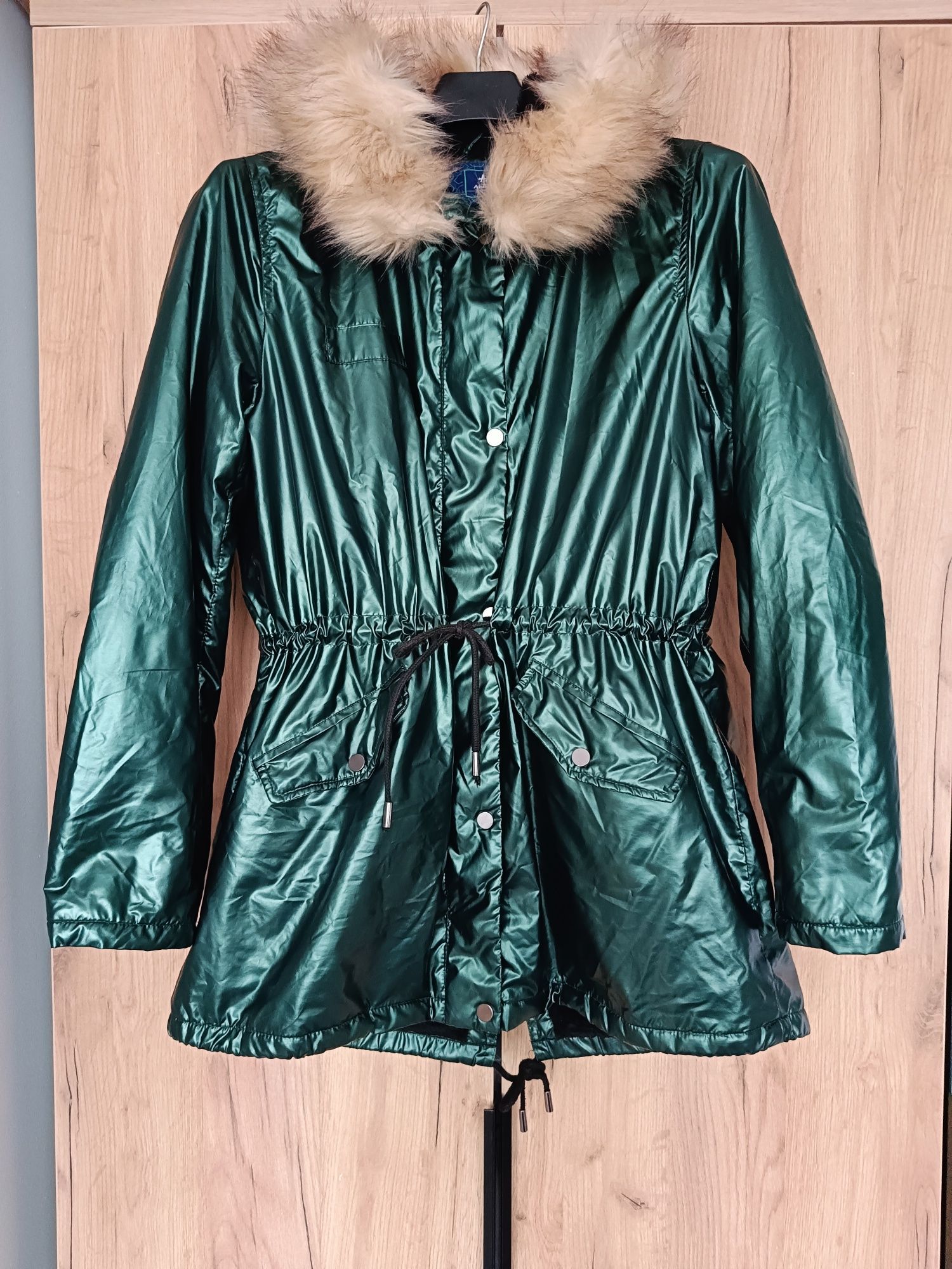 Zielona damska kurtka zimowa XL
