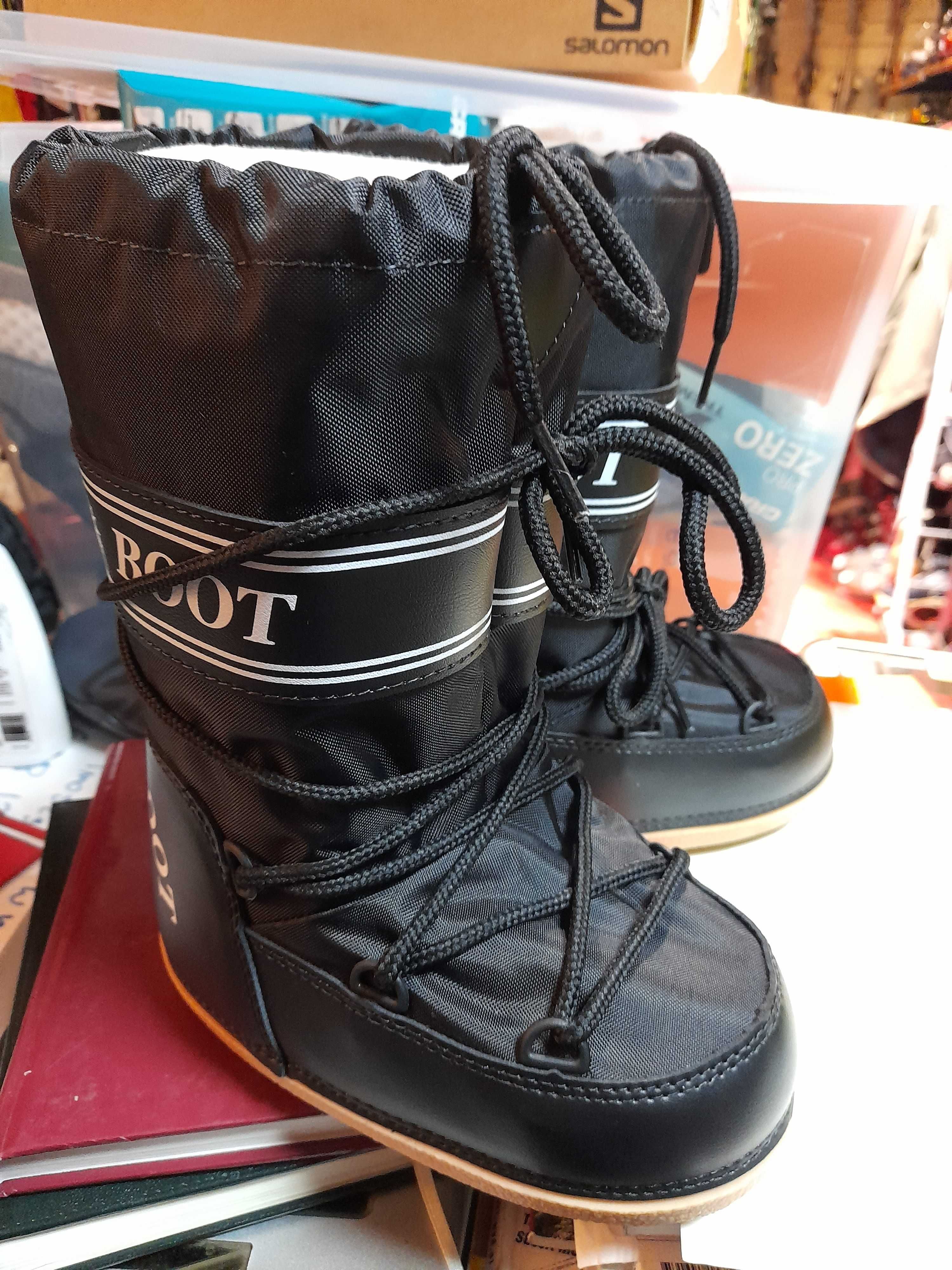 Buty śniegowce rozmiar 32-34 czarne