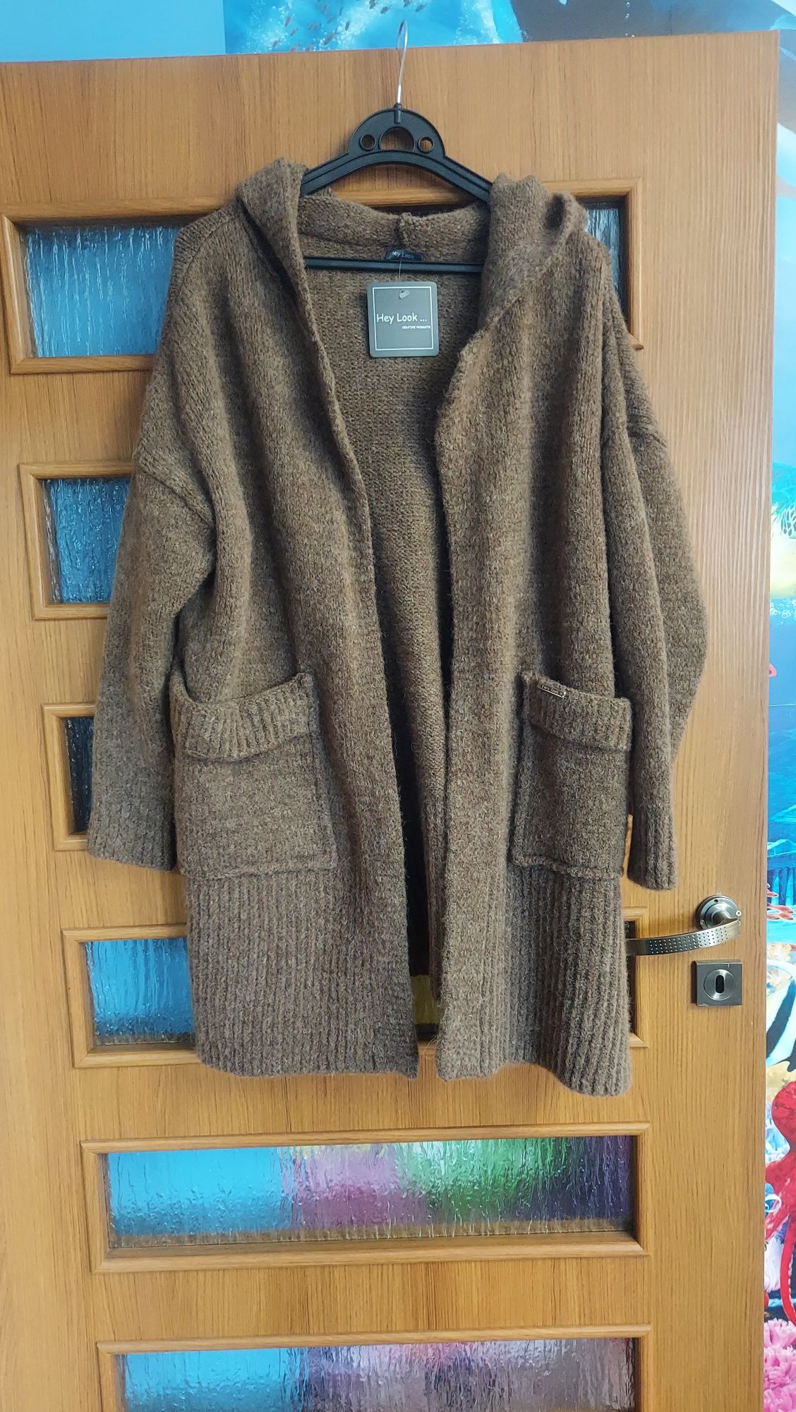 Sweter kardigan hey look