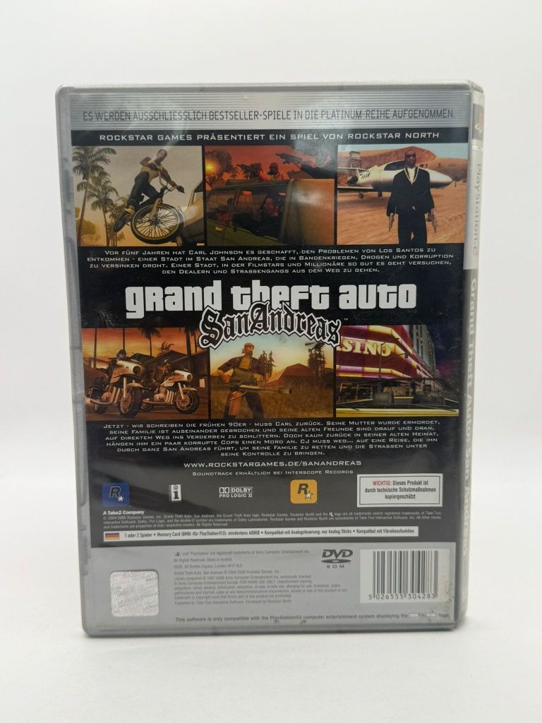 Gta San Andreas Komplet z Mapą Ps2 nr 5508