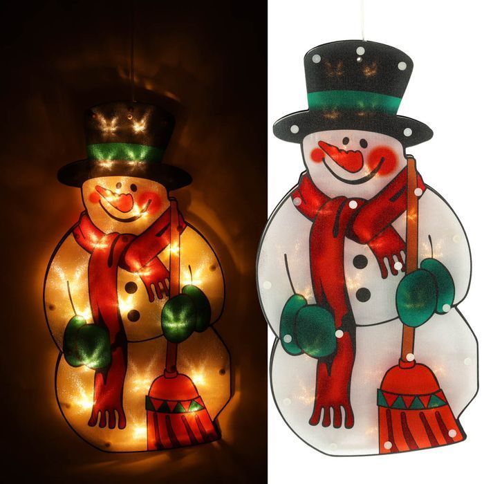 lampki led wisząca dekoracja świąteczna bałwan 45cm