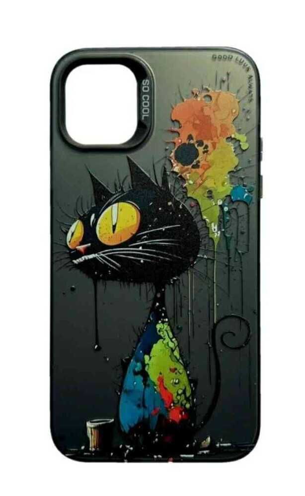Противоударный чехол для Apple iPhone 15 so cool print / Cat