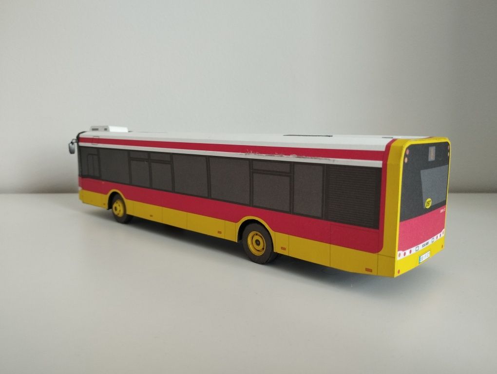 Model kartonowy  autobus duży miejski Mzk Bielsko Biała Solaris Urbino