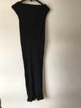 Vestido longo ,justo ,tomara que caia preto,fenda atrás
