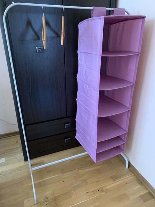 Вішак напольний для одягу IKEA Mulig з полицями Skubb Вішалка Штанга