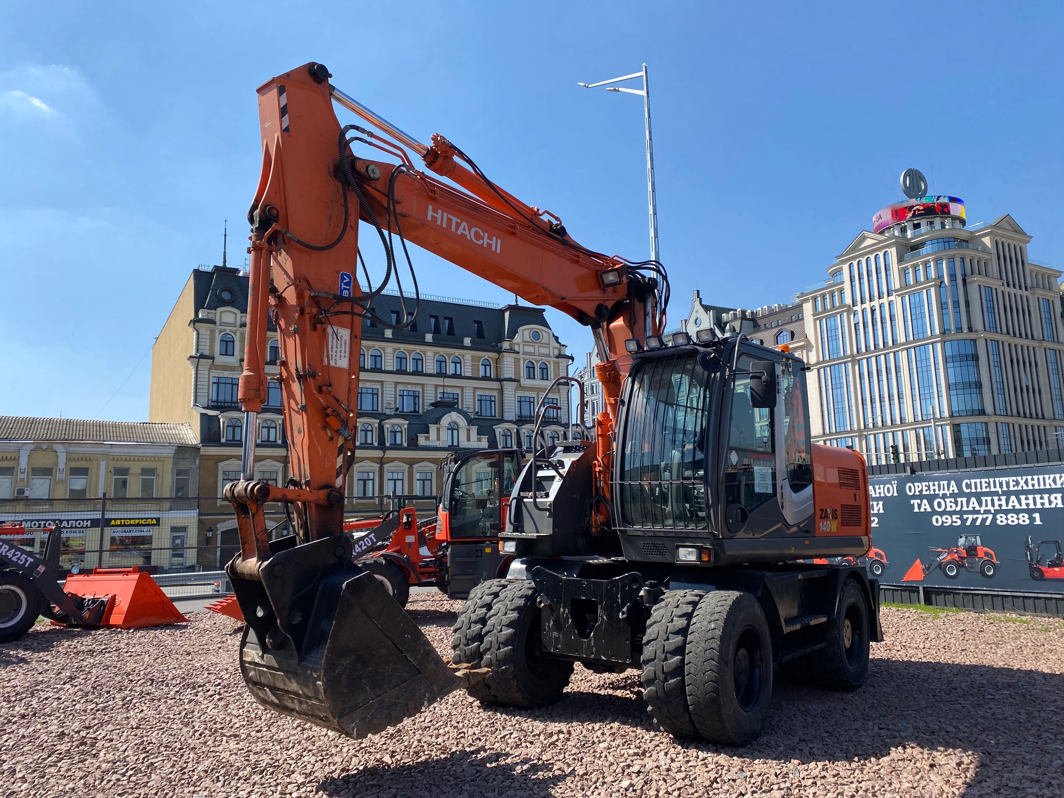 Колісний екскаватор Hitachi ZX140W-3 / Колесный экскаватор 17 тонн