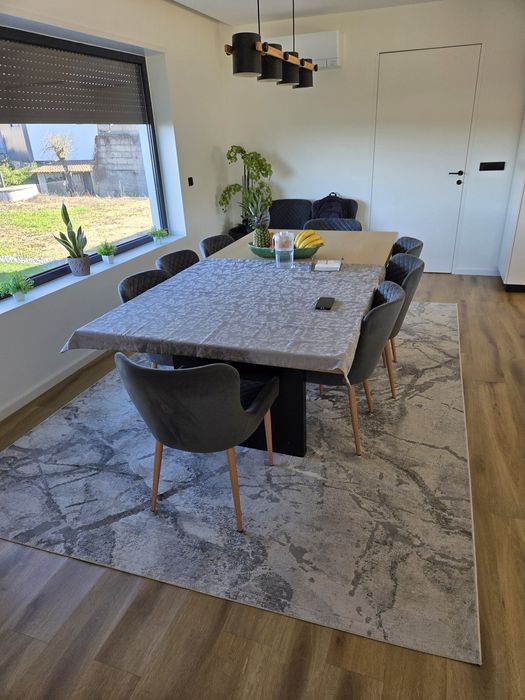 Tapete Marbella 240 x 340 cm branco/cinza