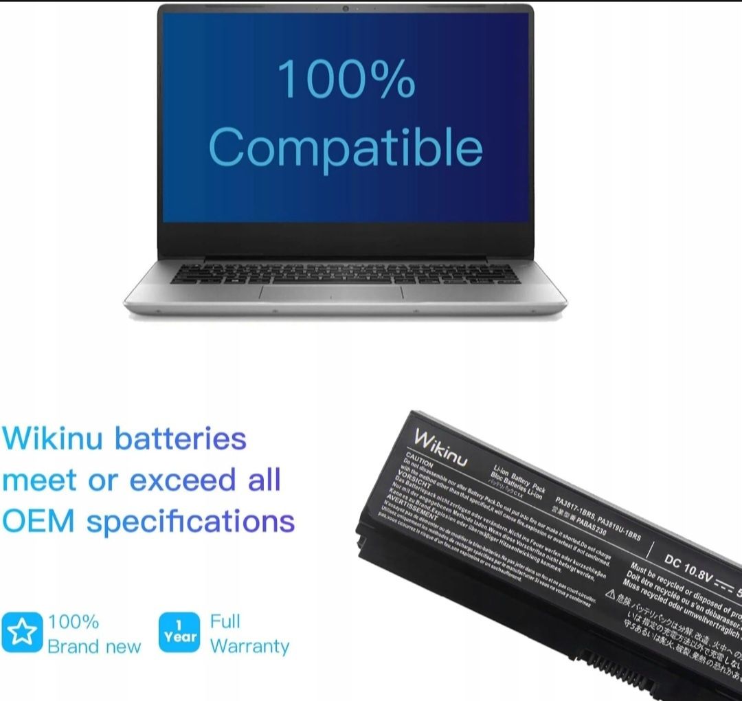 Bateria Zamiennik WIKINU PA3817U-1BRS do Toshiba 5200mAh 10.8V