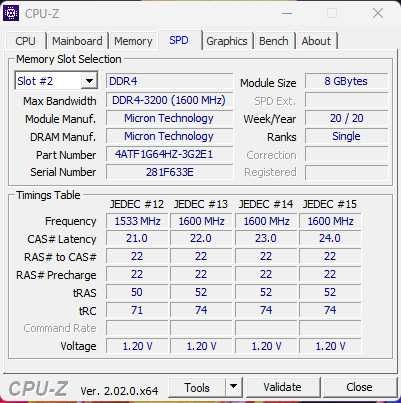 Оперативна пам'ять для ноутбука Micron 2х8GB SO-DIMM DDR4-3200MHz