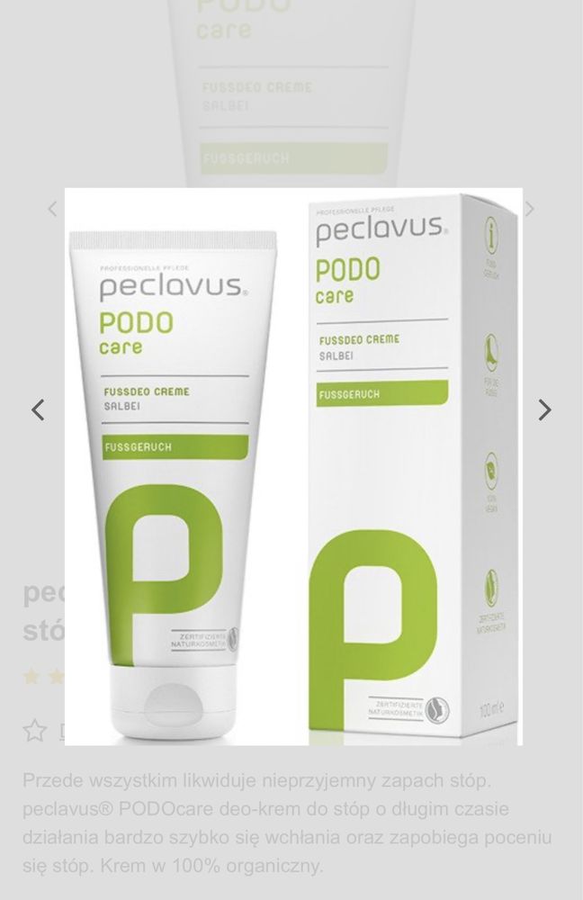 peclavus® PODOcare deo-krem do stóp z szałwią, 100 ml