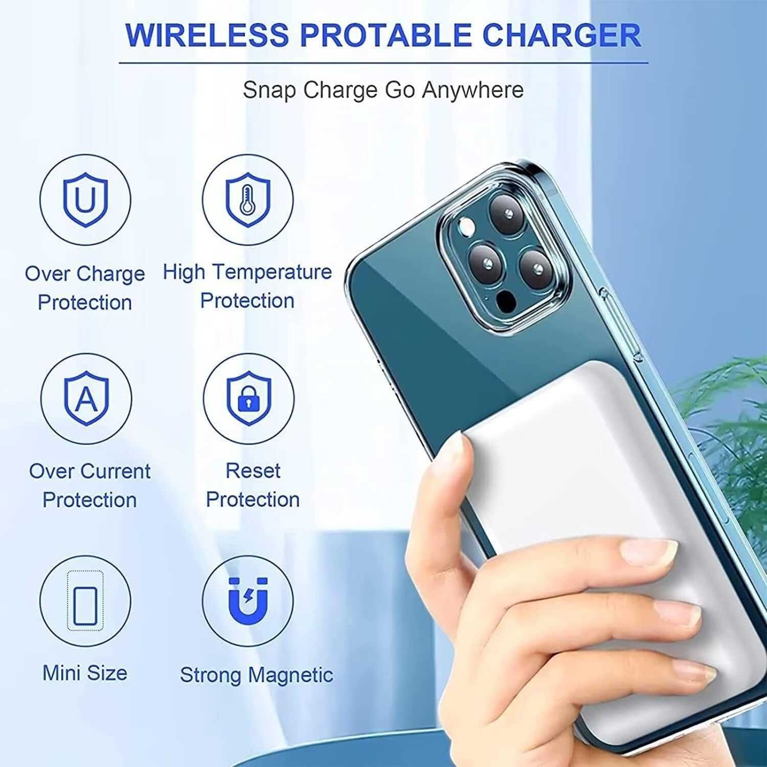 SIIEEN bezprzewodowy Powerbank Magsafe 5000 mAh do iPhone 16 15/14/13