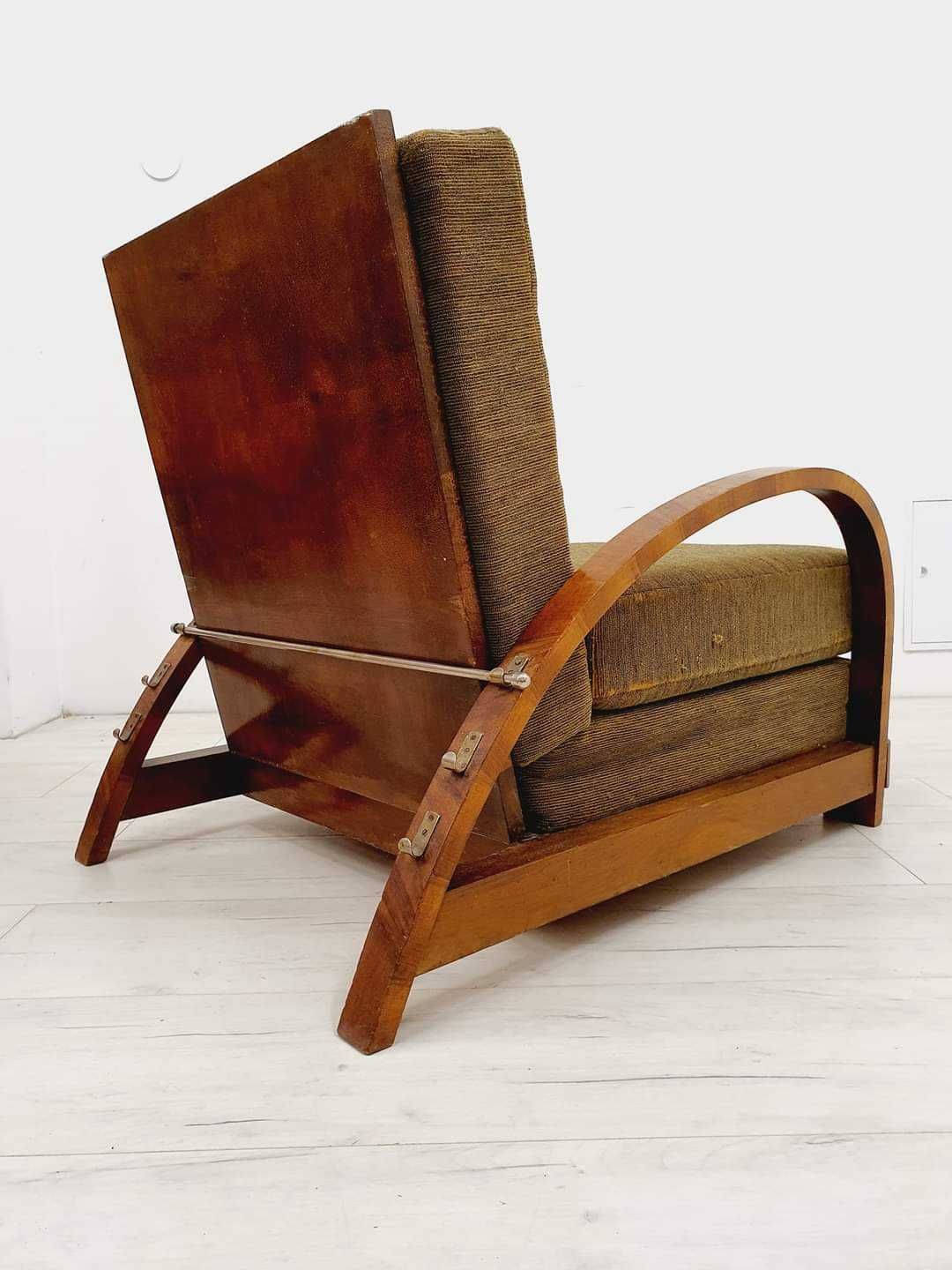 Fotel Art Deco ,, Leniwiec " Jindrich Halabala