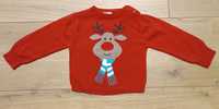 Sweterek 74 sweter świąteczny dla chłopca dziewczynki unisex