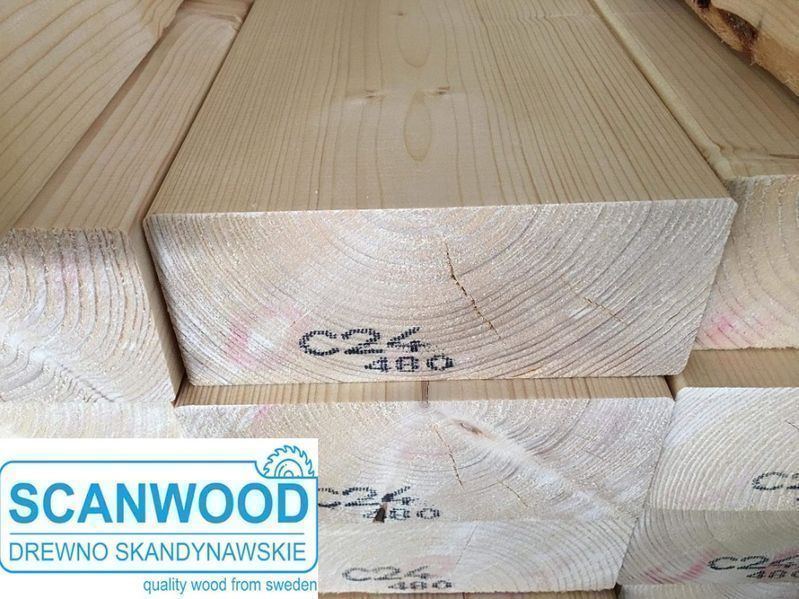 Drewno C24 konstrukcyjne Dom Szkieletowy, Altana, Garaż, Wiata, Sauna