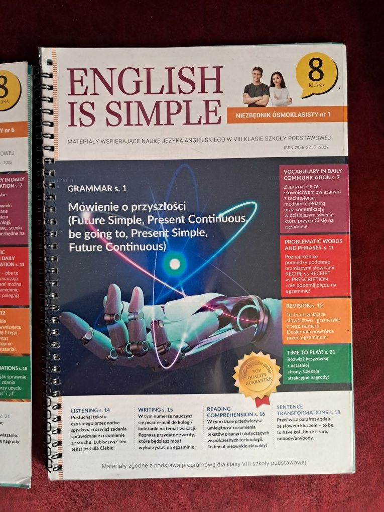 English is Simple 8 klasa kolorowe język angielski