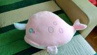 Детский плед-подушка Дельфин  Розовый, мягка іграшка рожева