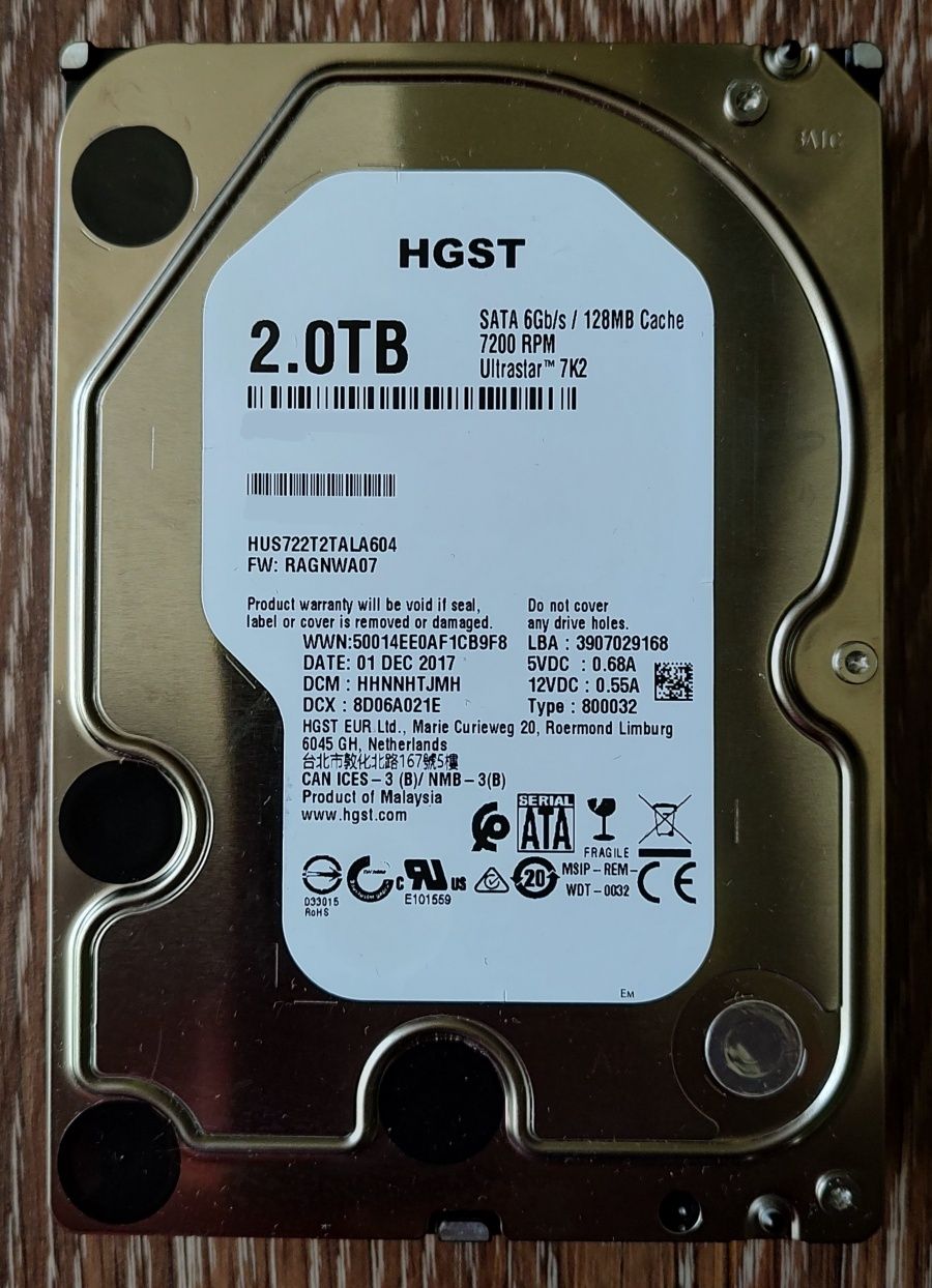 Жорсті диски HDD 4TB/2TB- Toshiba/Seagate - HGST