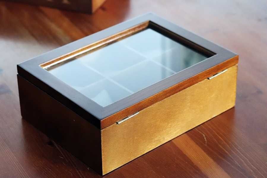 Pudełko drewniane na 6 zegarków - używane