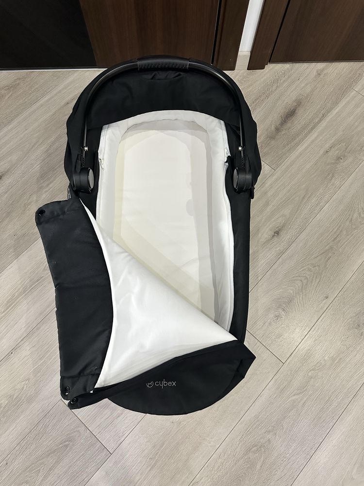 Люлька Cybex Balios moon black + дощовик