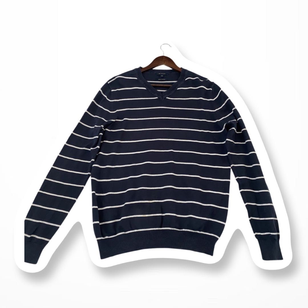 Bawełniany sweter w serek Batistini (rozmiar M)