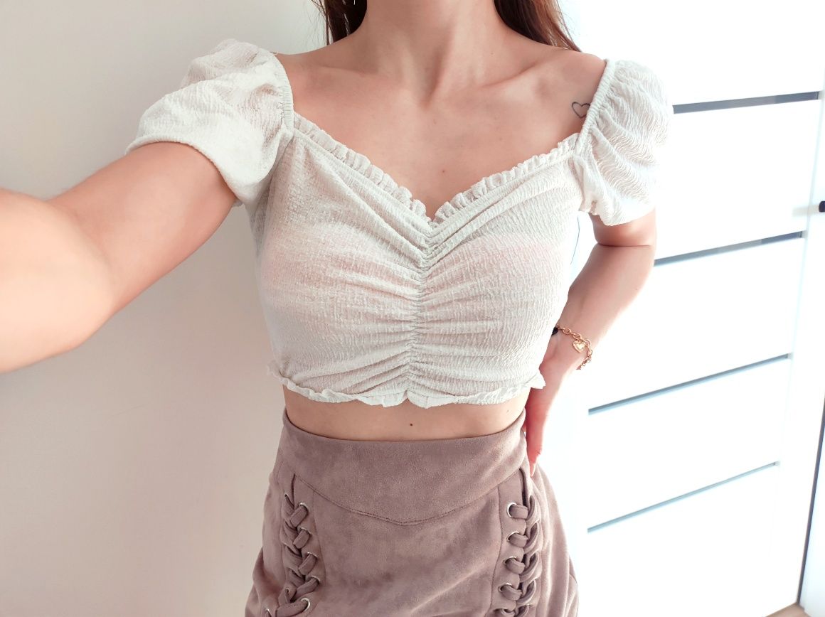 Top crop biały Primark