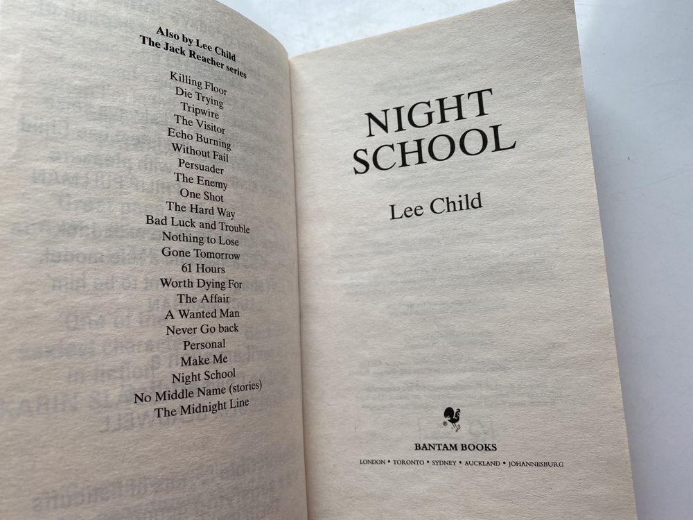 Книга “Night School” Lee Child