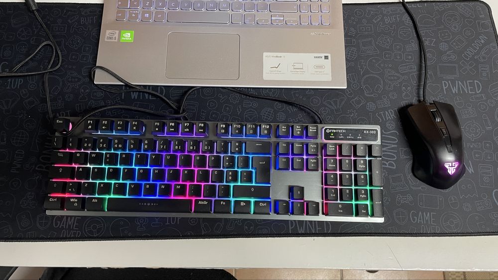Conjunto Teclado e Rato Gaming