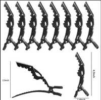 Парикмахерские зажимы для волос. Цвет: чёрный. 10 штук.