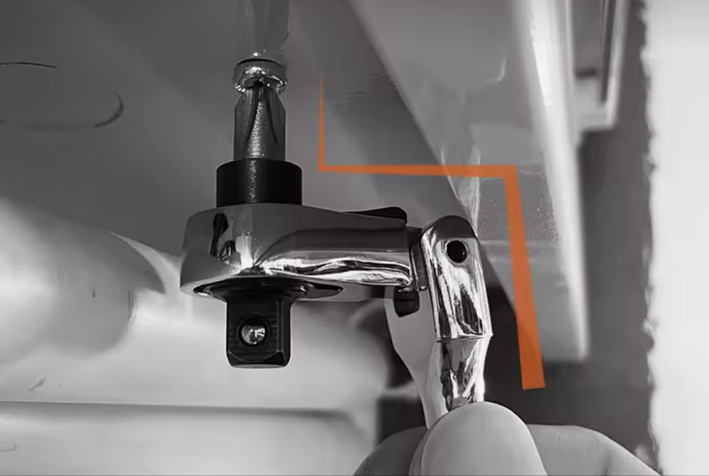 2-в-1 Міні-ключ із тріскачкою Ручка з рухомою головкою Двосторонній