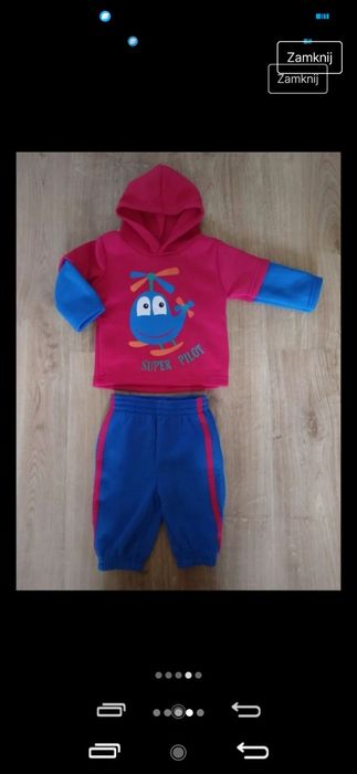 Dres niemowlęcy, bluza z kapturem, spodnie dresowe Pepco rozm. 62
