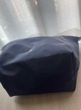 Torba na ramię Longchamp z granatowego płótna