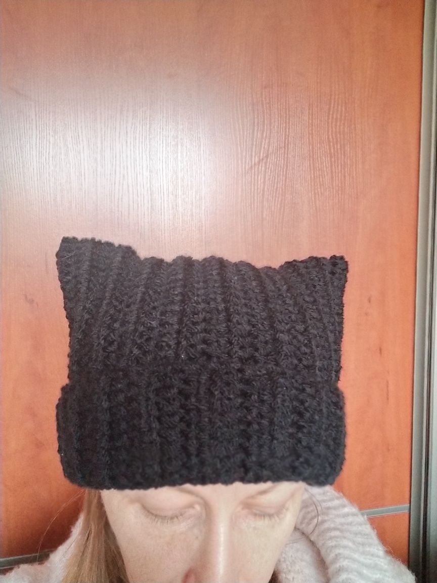 Czapka beanie cat, czapka z kocimi uszami