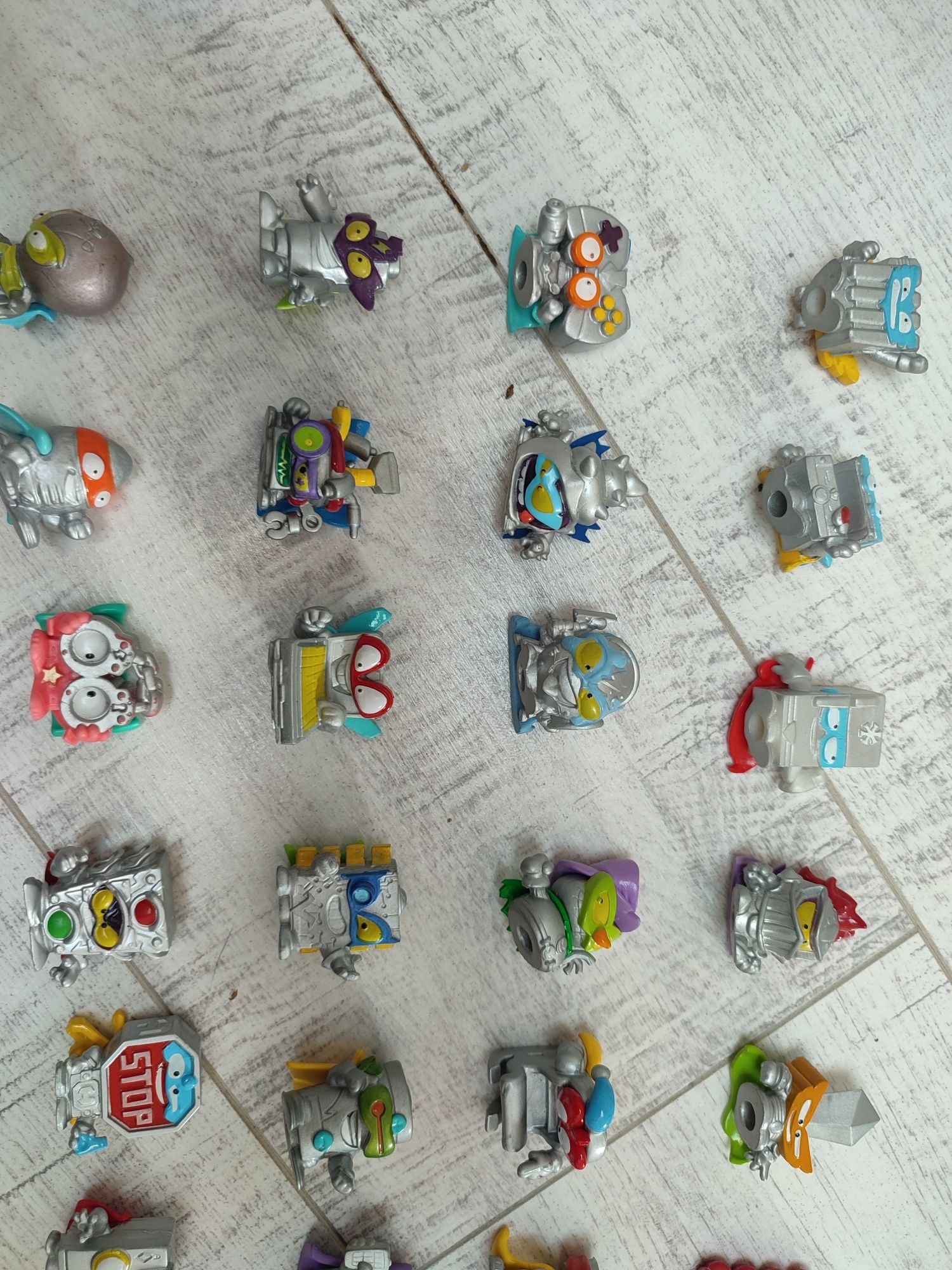 Ogromny zestaw srebrnych figurek super zings things ultra rare unikat
