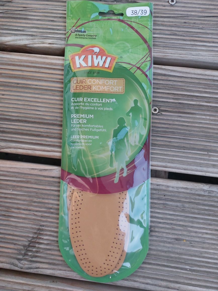 Стельки премиум кожа фирма Kiwi SC Johnson
