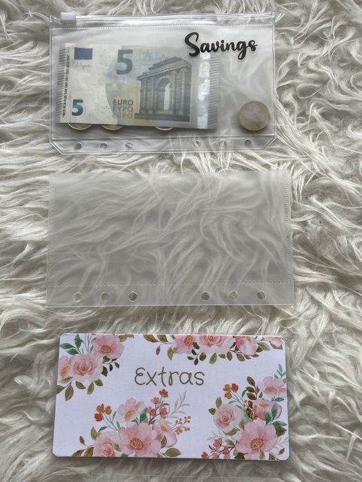 Capas de argolas com envelopes, organização financeira, novas