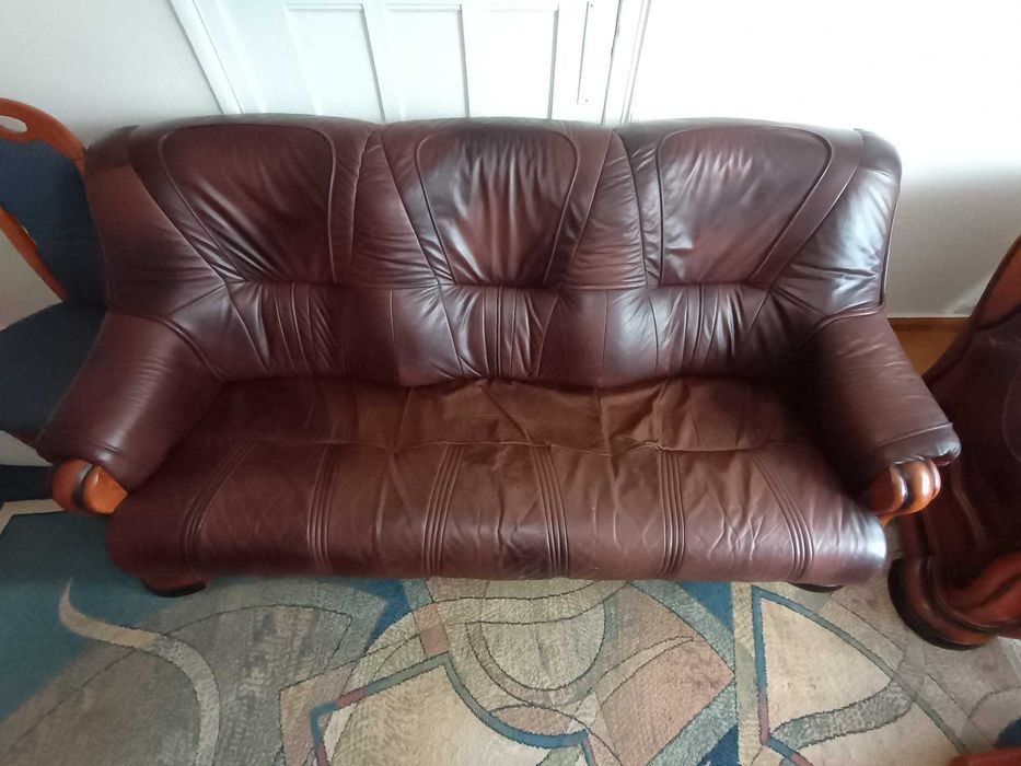 Skórzany komplet wypoczynkowy