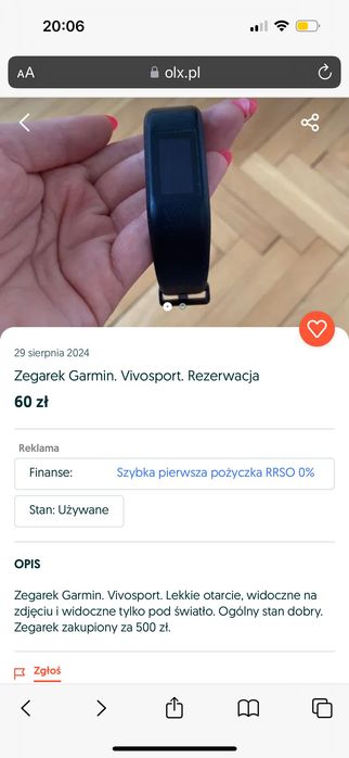 Zegarek Garmin. Vivasport.