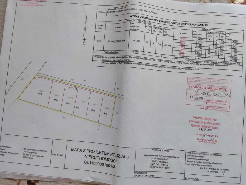Karwie pod Mrągowem działka 10 ar z war zabudowy