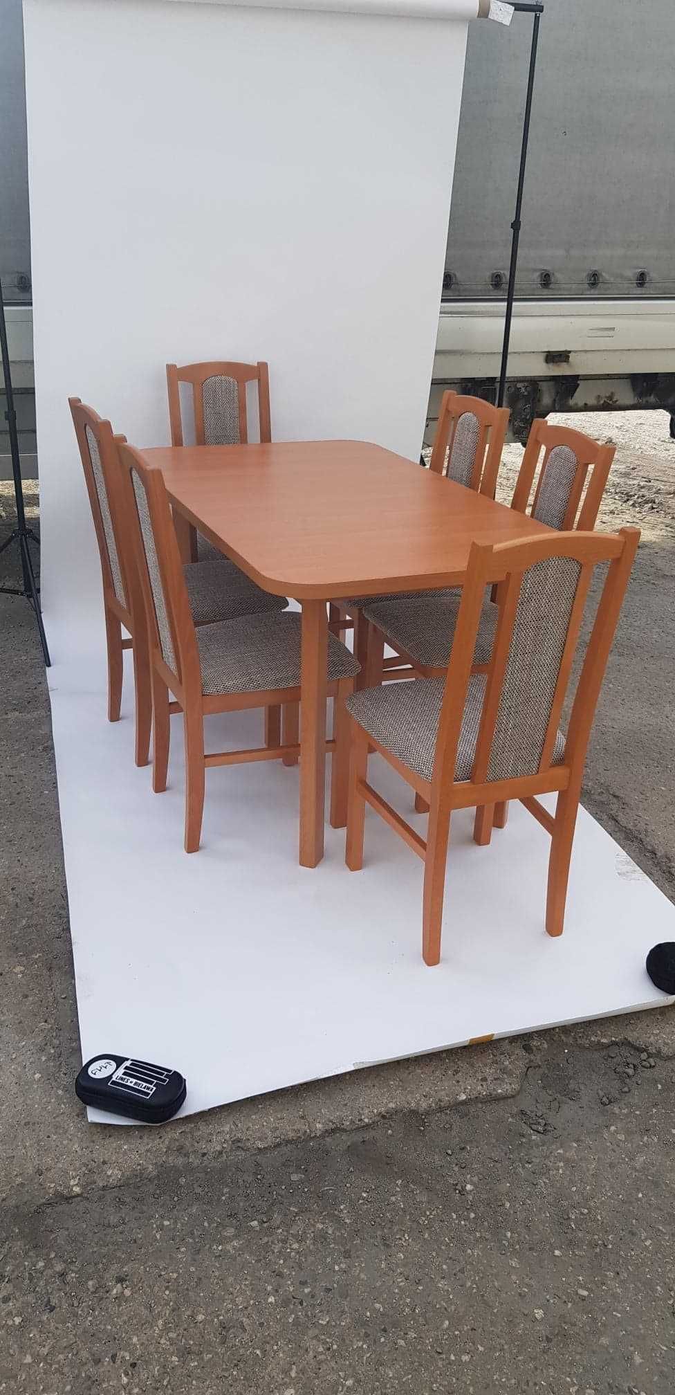 zestaw: Stół rozkładany+ 6 krzeseł ,OLCHA + CAPPUCCINO,dostawa cała PL