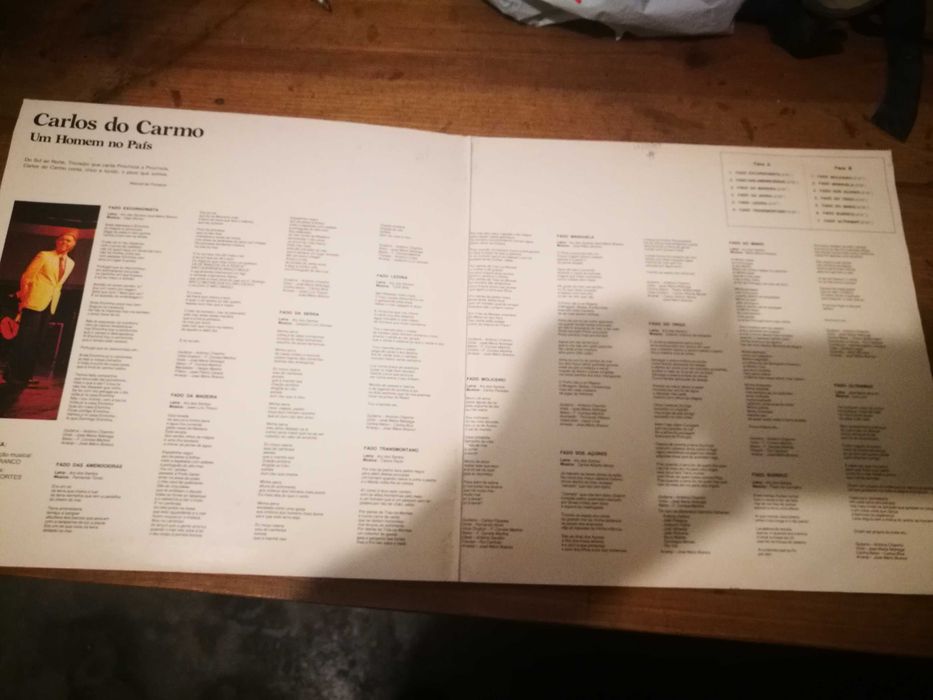 CARLOS DO CARMO  - Uu Homem No Pais  LP