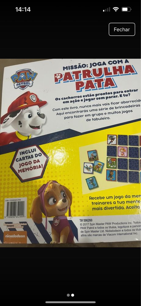 Livro patrulha pata