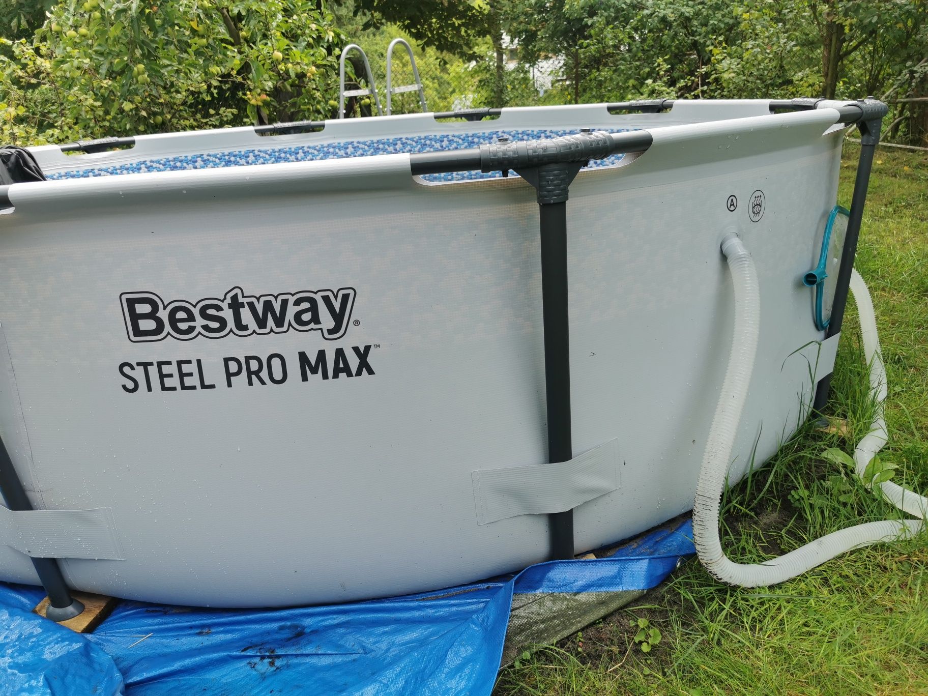 Nowy Basen Ogrodowy Stelażowy Okrągly Steel Pro 305x76 cm Bestway