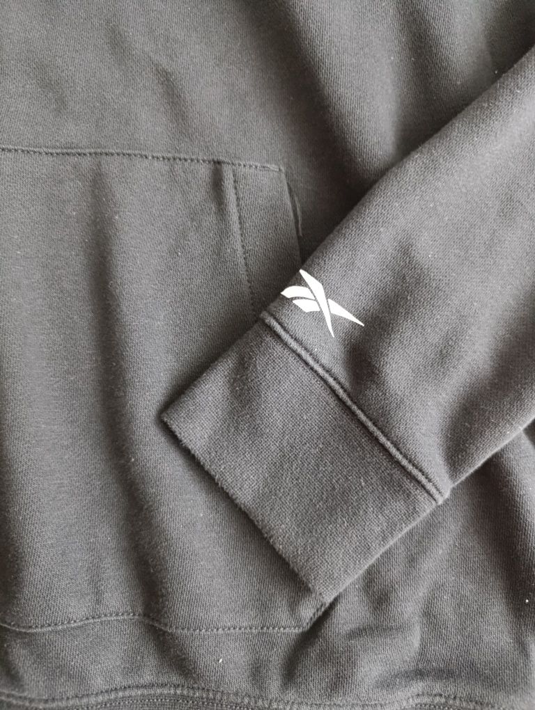 Bluza Reebok męska S hoodie czarna z kapturem – prawie nowa