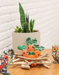 Cenouras decorativas Saco Bombons crochêt