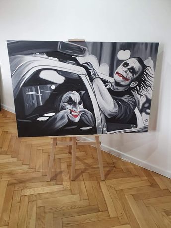 Obraz ręcznie malowany Joker 120x80