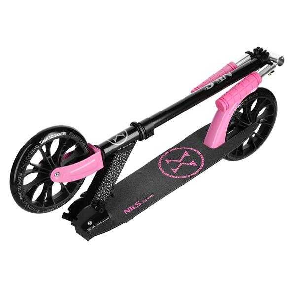 Duża Hulajnoga miejska HM1302 Nils Extreme 200mm różowa