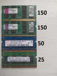 DDR3 DDR2 память для ноутбука смотрите фото  1 Gb 2 GB есть 512