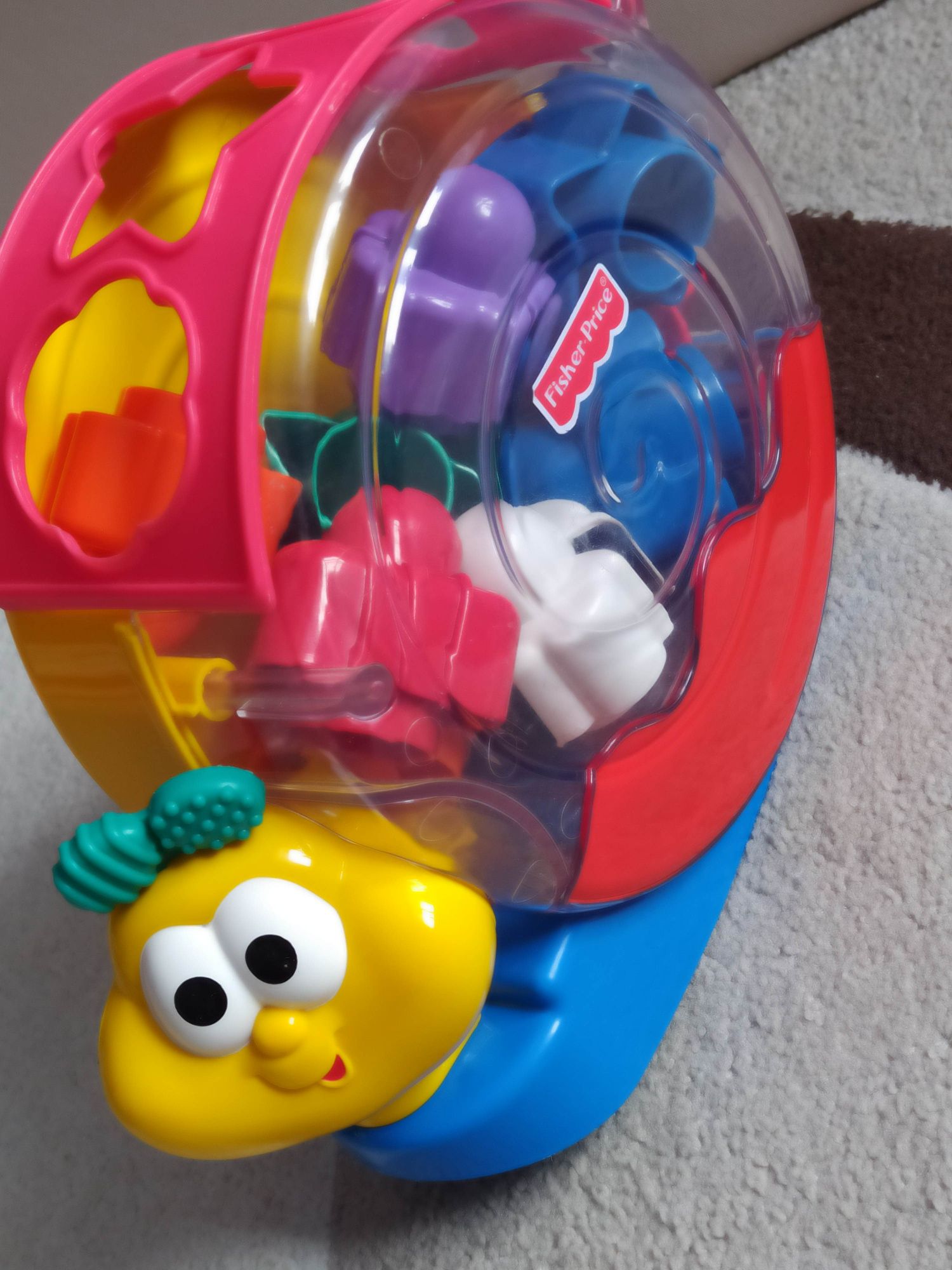 WYSYŁKA 1 zł Fisher Price Ślimak Smakosz klocków dla niemowlaka 6m+