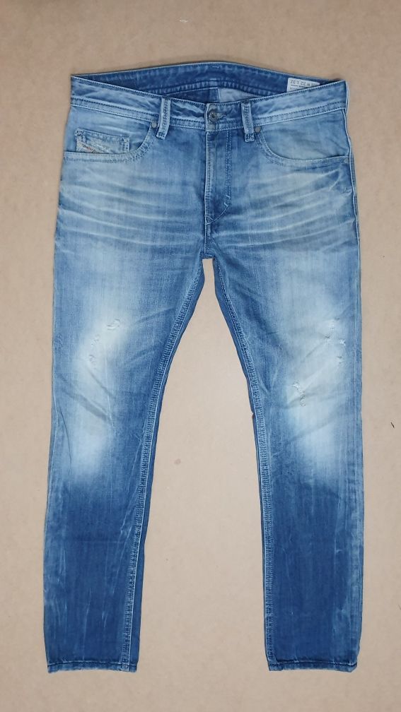 DIESEL THAVAR roz. 32/32 pas 90 cm premium jeans przetarcia italy