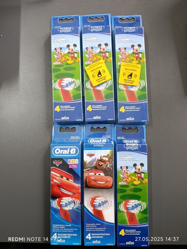 Насадка для дитячих зубних щіток Oral-B 4 шт.